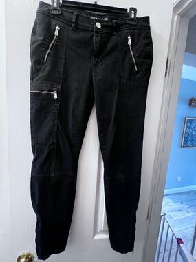 LAUREN Ralph Lauren WOMEN’s BLACK SKINNY STRETCH CARGO JEANS, SIZE 4 preowned.